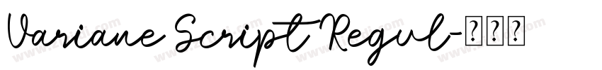 Variane Script Regul字体转换